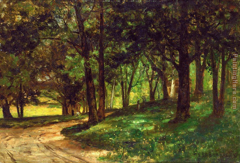landscape with trees painting - Edward Mitchell Bannister landscape with trees art painting